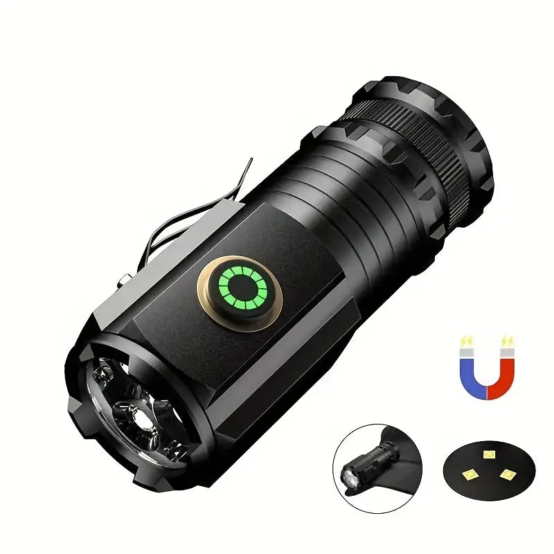 NNETM 2000LM USB Rechargeable LED Flashlight - 5 Modes, Waterproof, Lightweight-0