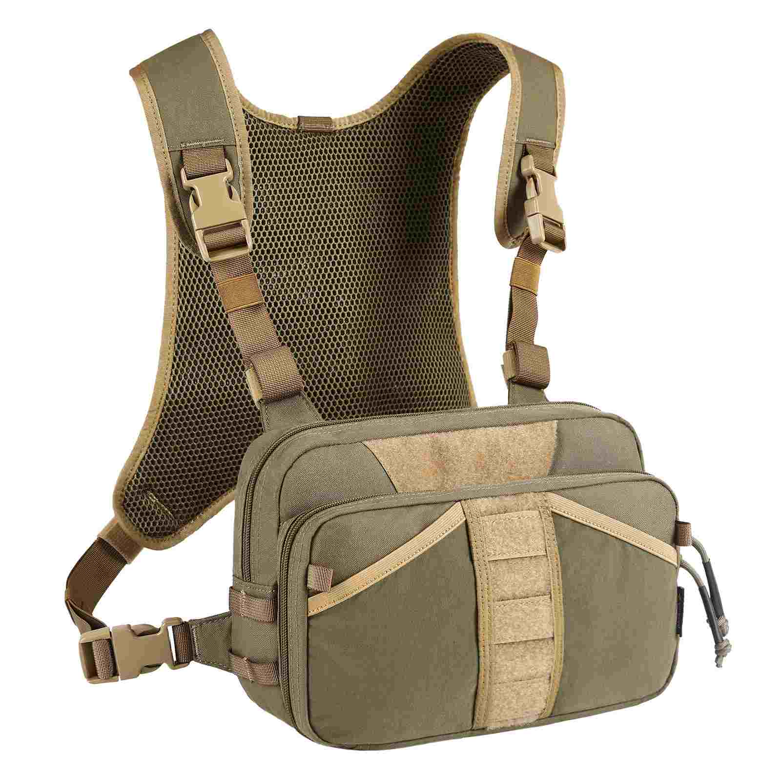 Votagoo Fishing Chest Pack, Fly Fishing Bag for Men and Women, Tackle and Fly Boxes Storage Pack, Hunting Binocular Pack-0