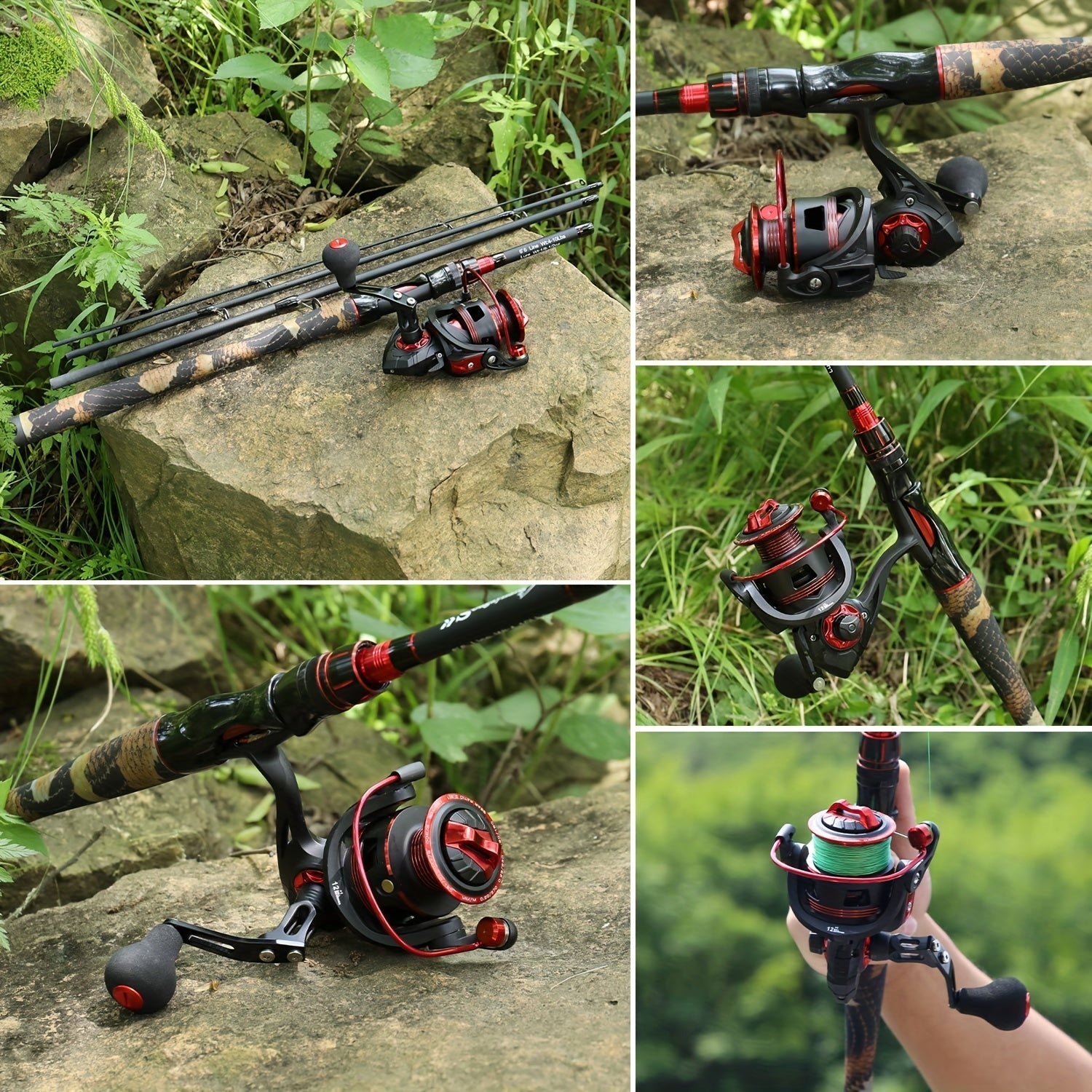 NNETM Fishing Rod Reel Combo Carbon Fiber