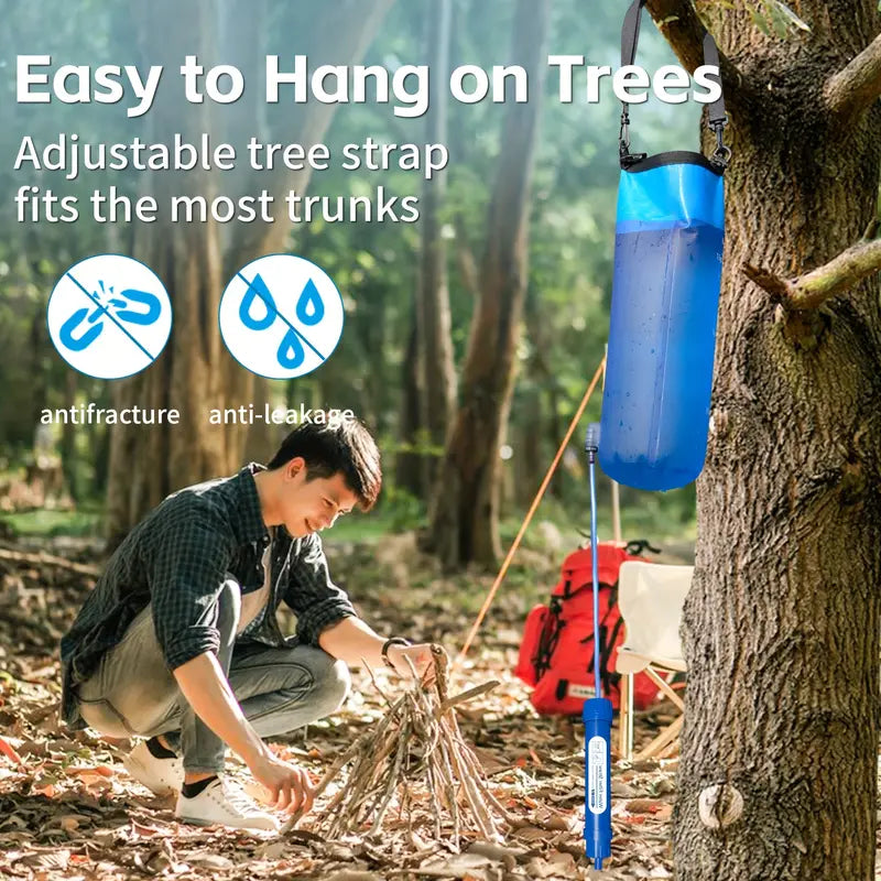 Filterwell 6L Gravity Water Filter Straw for Travel and Emergency-1