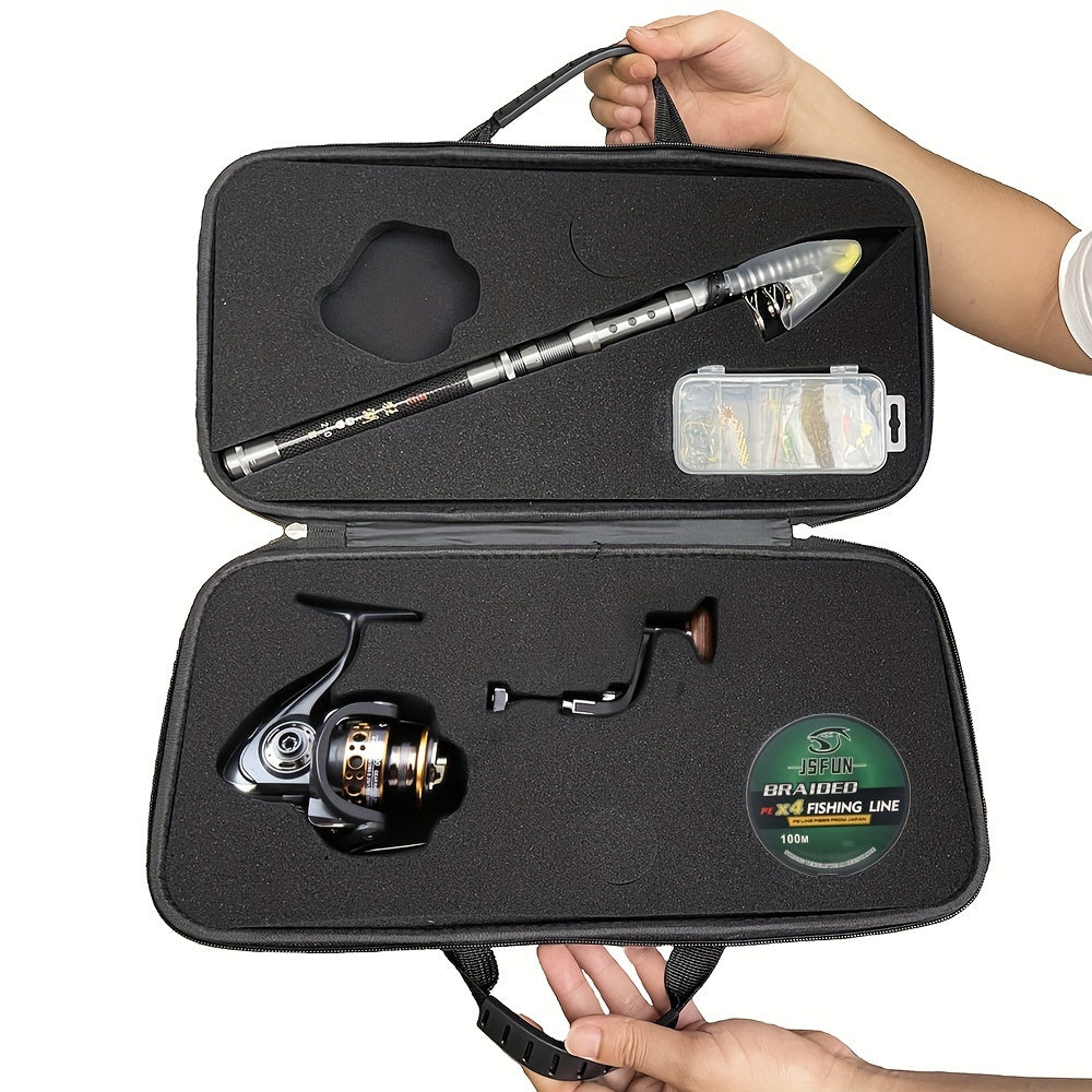 NNETM Braided Fishing Line Kit with Telescopic Rods-1