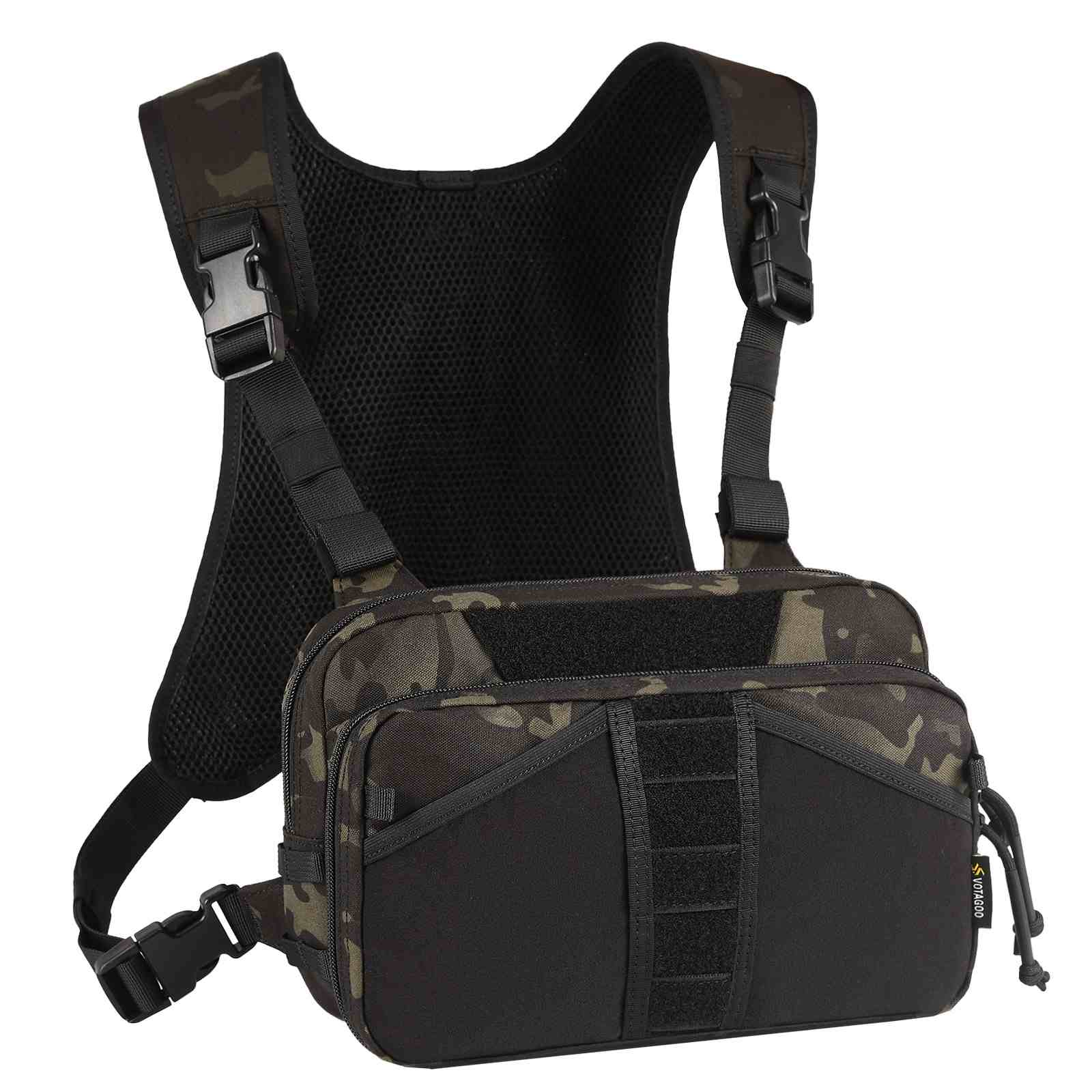 Votagoo Fishing Chest Pack, Fly Fishing Bag for Men and Women, Tackle and Fly Boxes Storage Pack, Hunting Binocular Pack-6