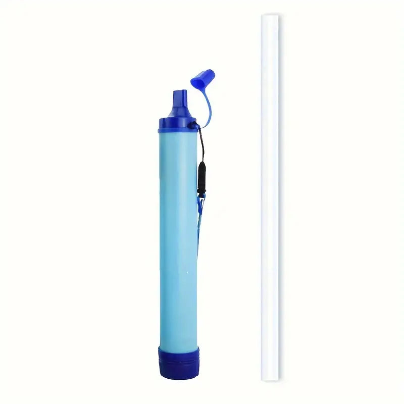 NNETM Outdoor Survival Straw Water Filter Bottle - Portable Emergency Purifier-0