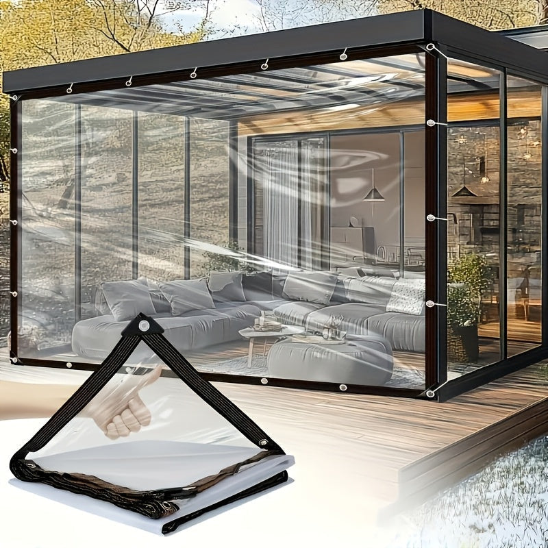Transparent PVC Waterproof Tarpaulin for Outdoor Protection-1