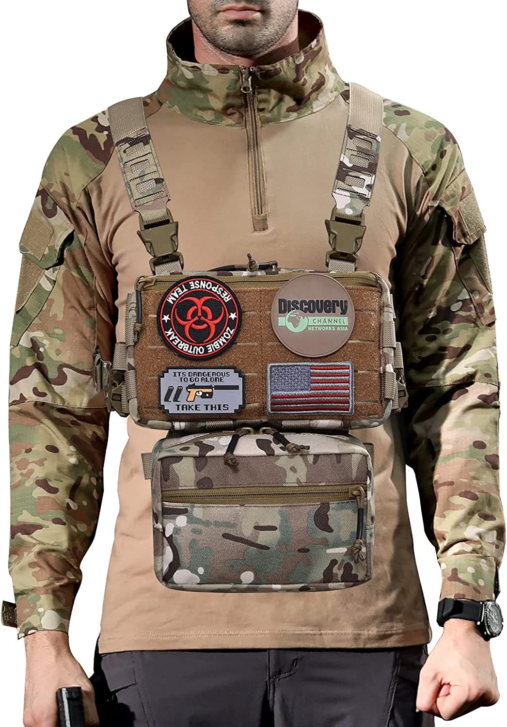 Tactical Chest Rig / Sub Abdominal Pouch Set-1