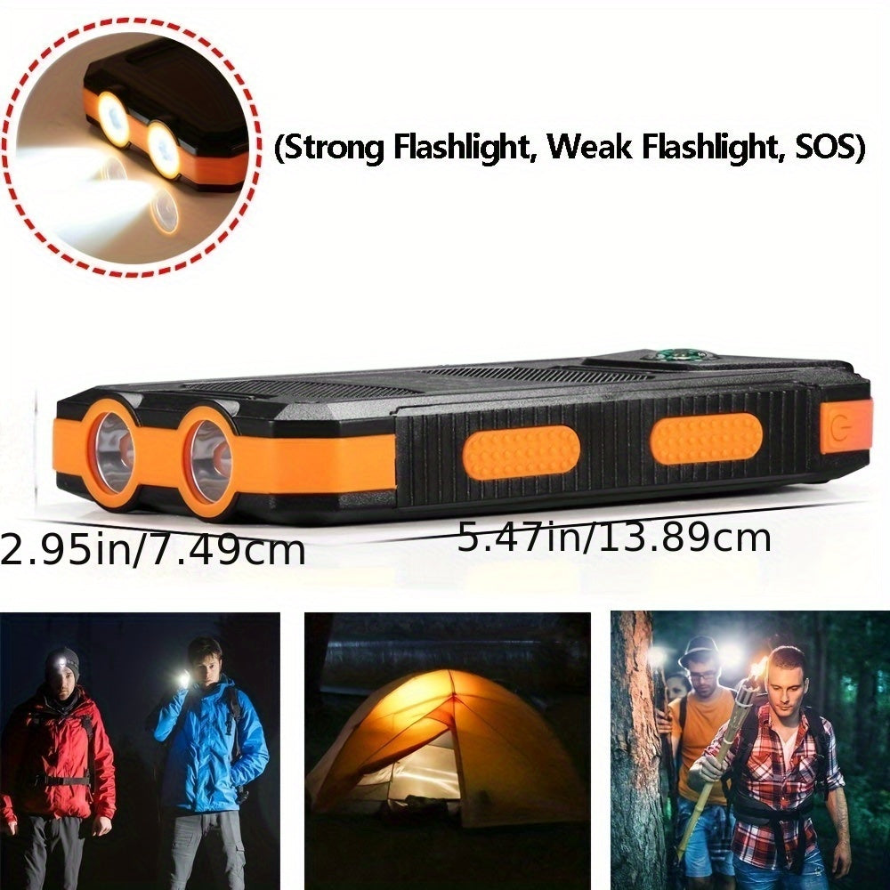 NNETM 10000mAh Portable Solar Power Bank with Dual USB-1