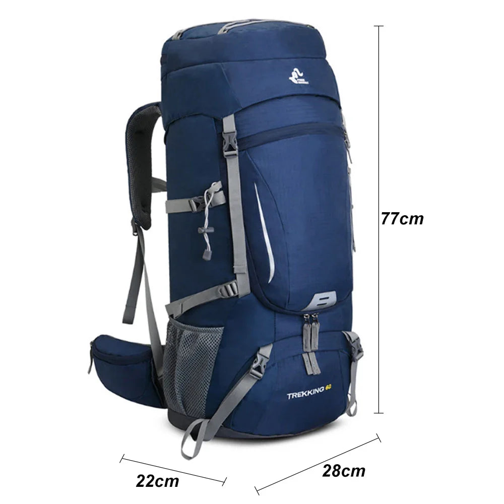 NNEOBA Waterproof Hiking Backpack Camping Rucksack Blue-1