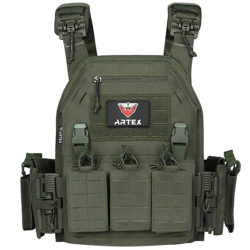 Tactical Plate Carrier Vest Quick Release Green-0