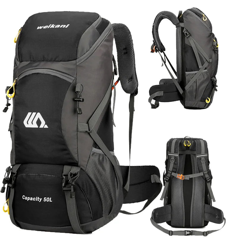 NNEOBA 50L Waterproof Travel Backpack Rucksack Black-1