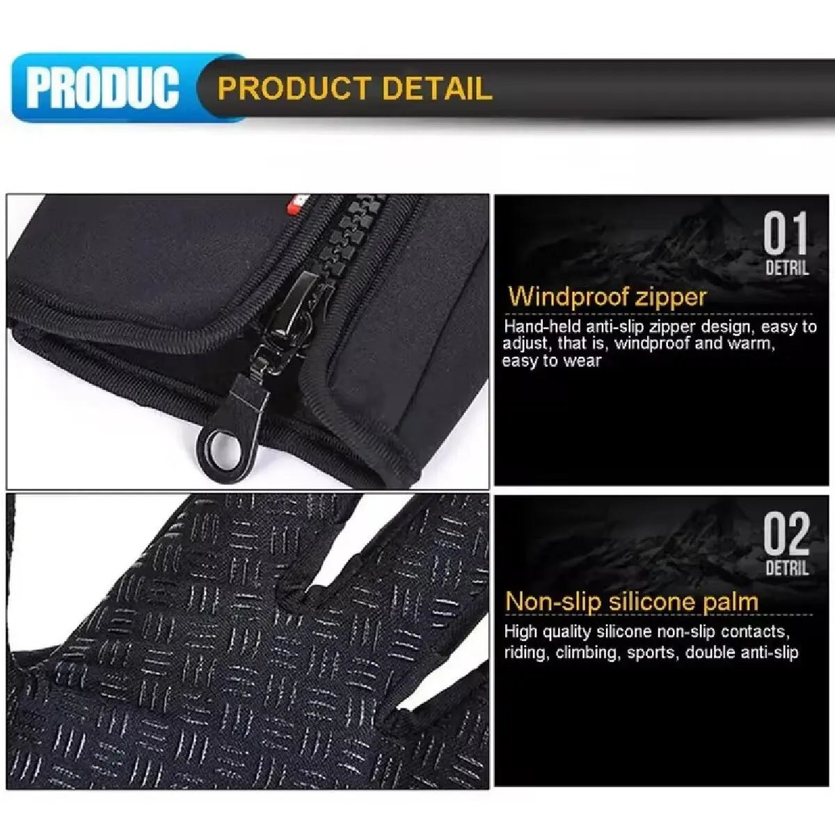 Touchscreen Waterproof Winter Gloves for Outdoor Sports-4