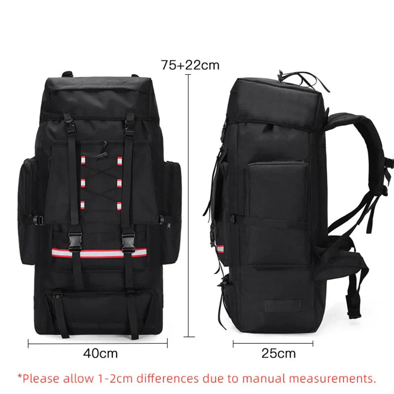 Tactical Backpack with Reflective Strips Black-1