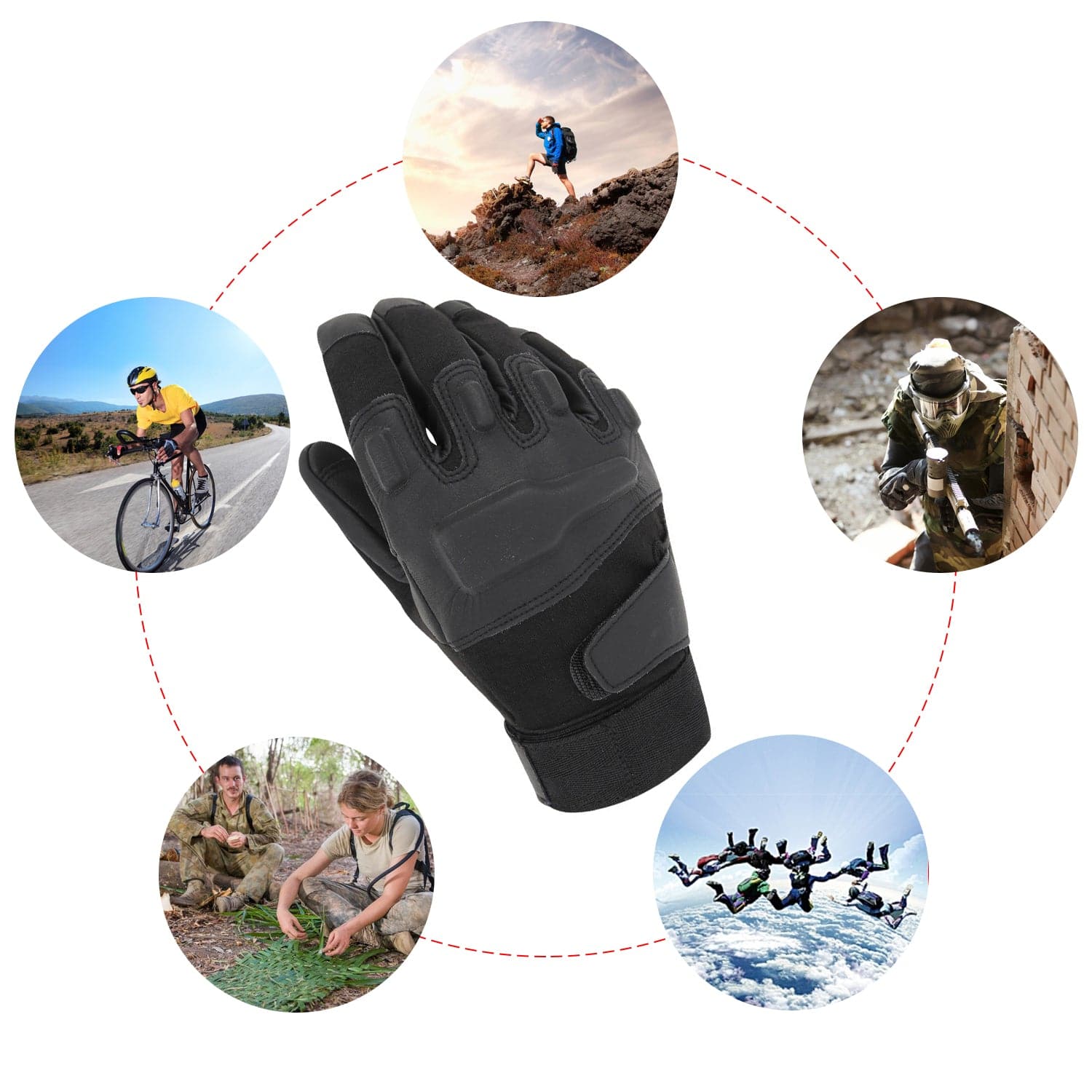 Tactical Combat Gloves For Outdoor Motorcycle Cycling-4