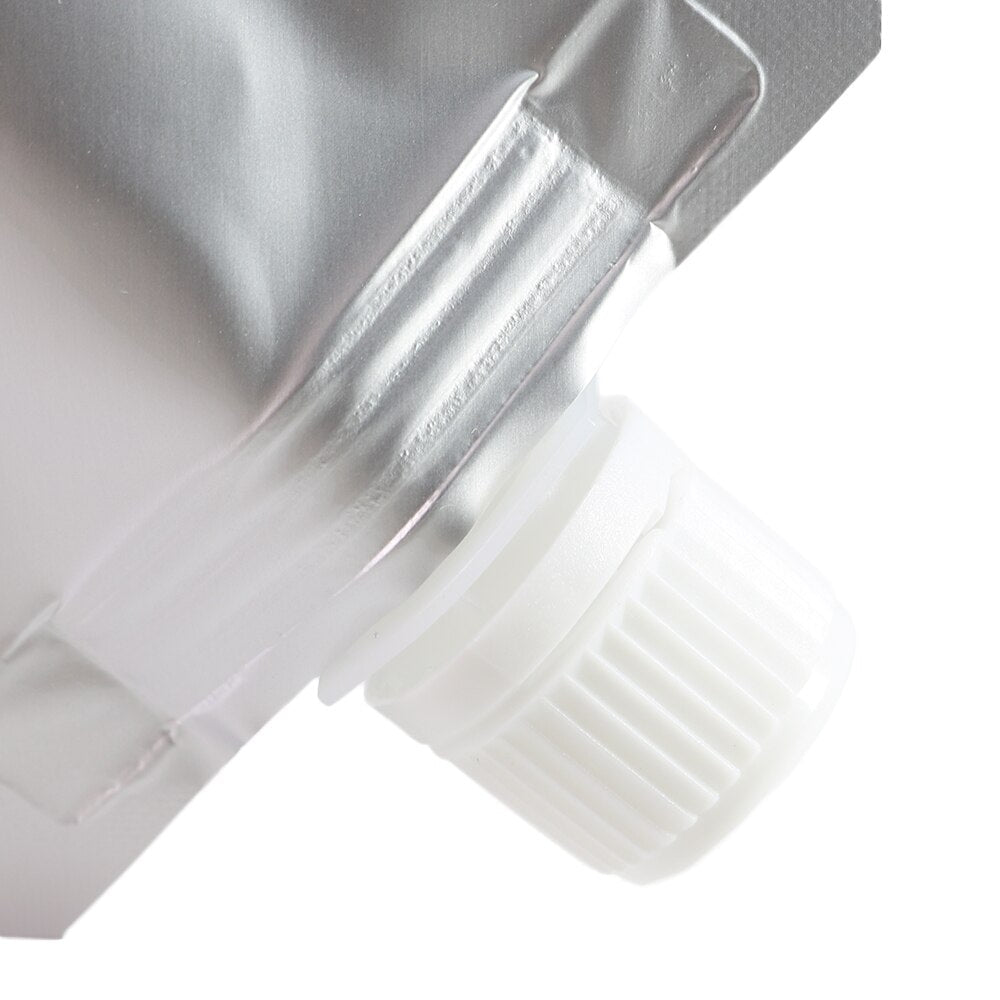 50pcs Reusable Beverage Nozzle Storage Bags Silver Stand Up Spout Pouches Metallic Mylar Milk Package Bags With Free Gift Funnel-1