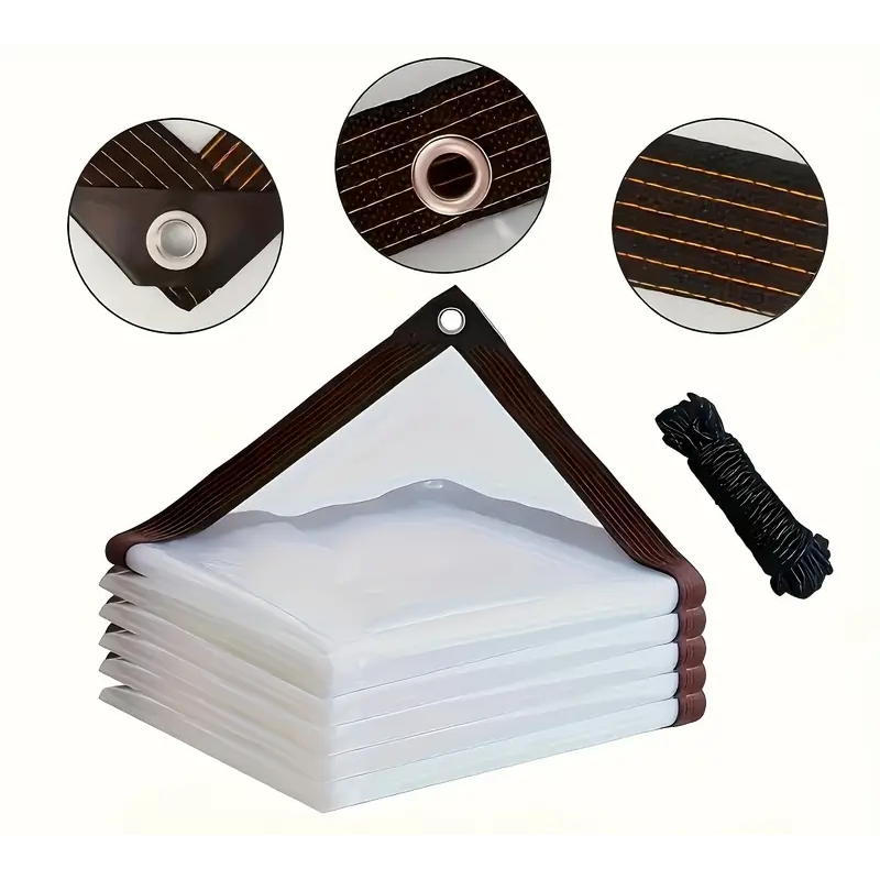 Transparent PVC Waterproof Tarpaulin for Outdoor Protection-0