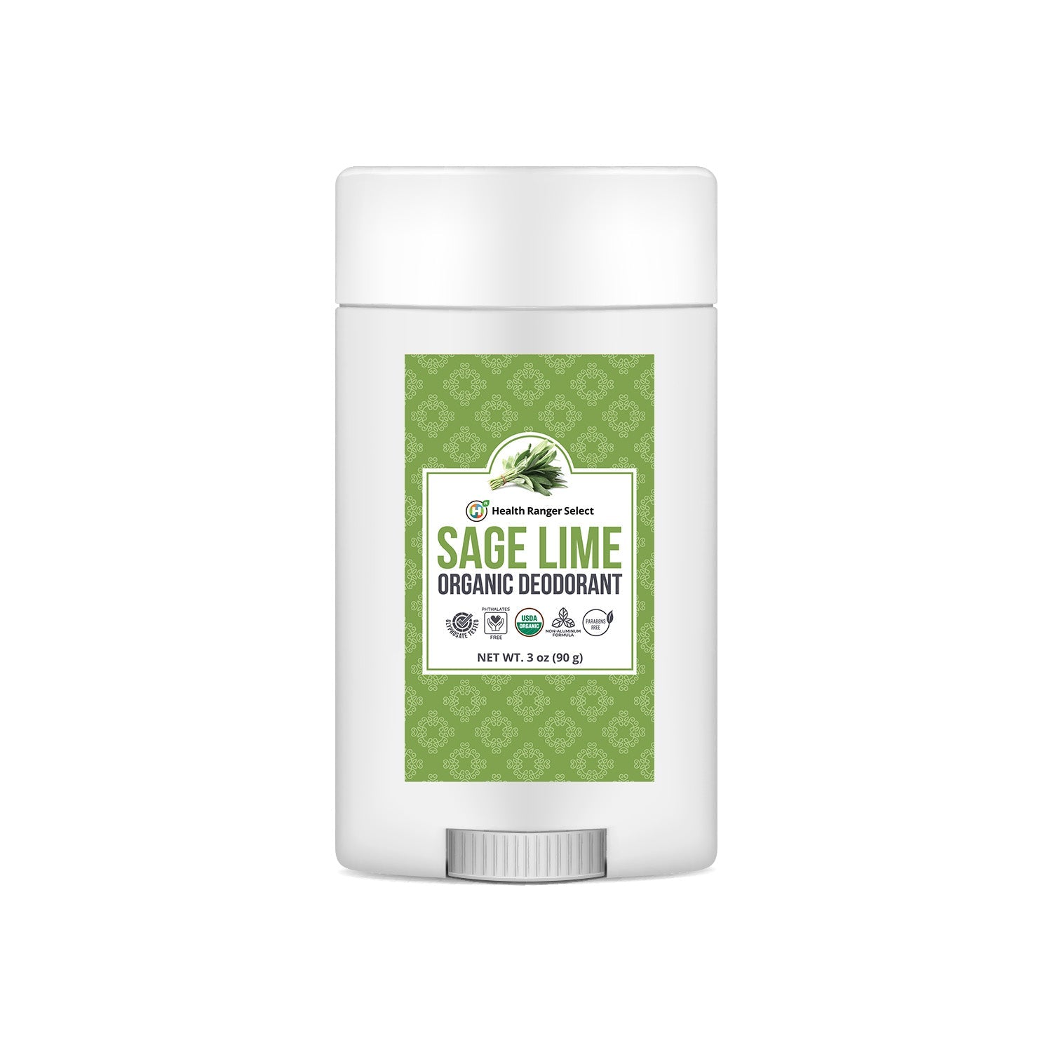 Organic Sage Lime Deodorant 3 oz (90 g)