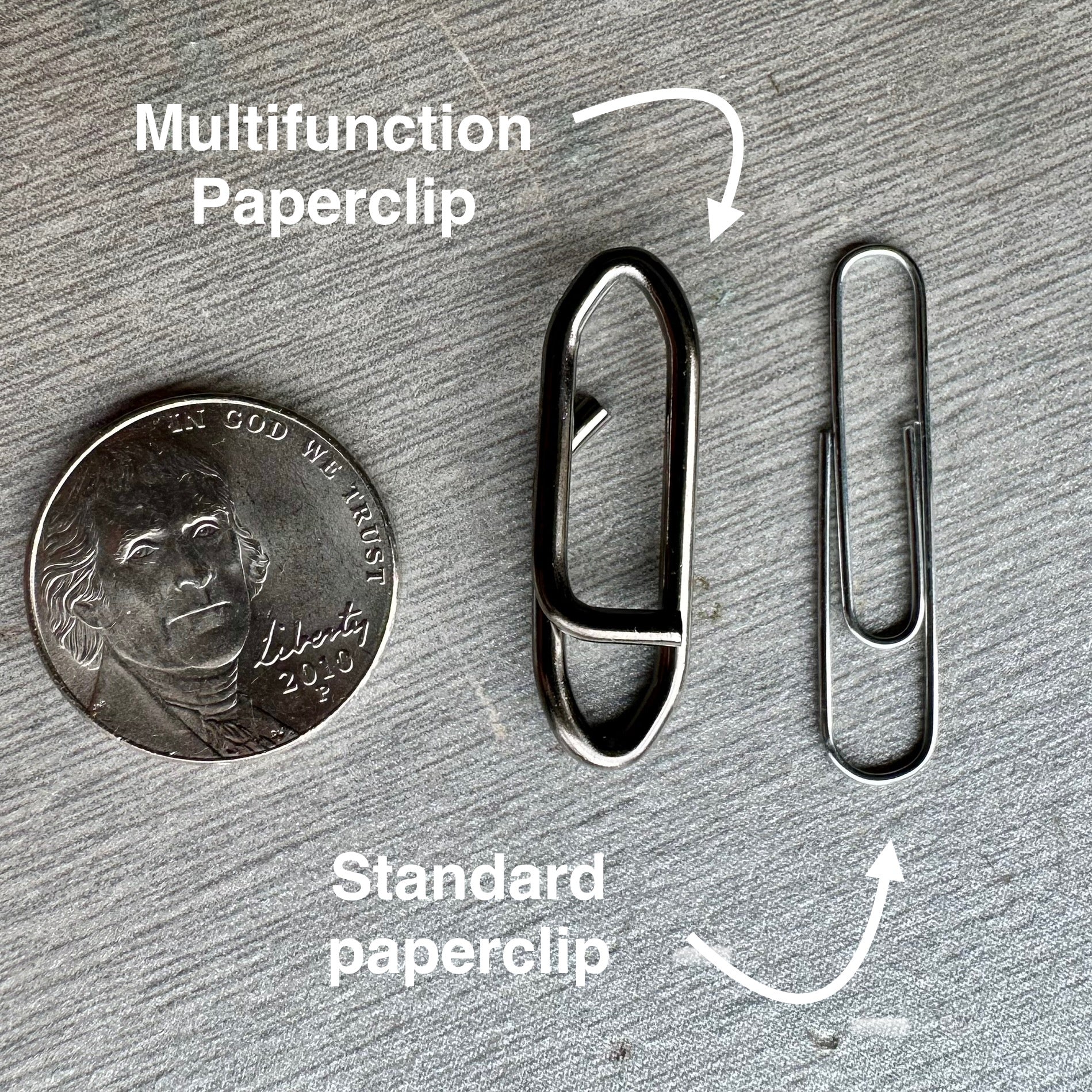 Low Profile Multifunction Paperclips - 4 Pack