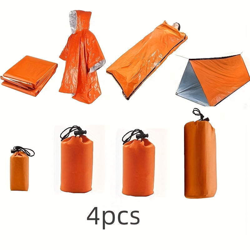 NNETM Outdoor Survival Camping Tent & Blanket Set (4 pcs)-4