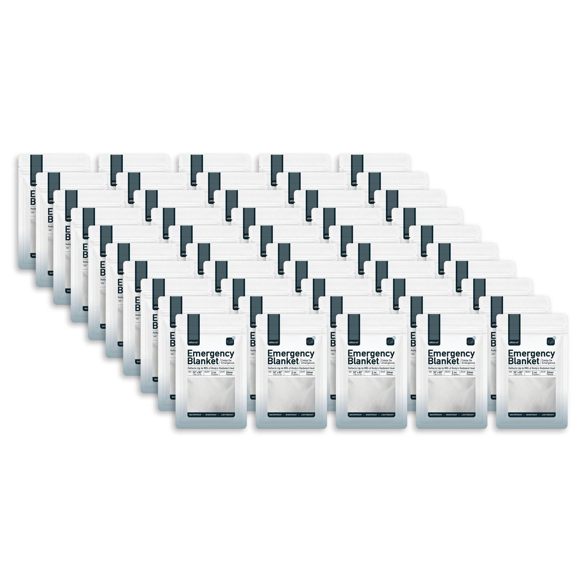 50 Pack of Emergency Blankets-1