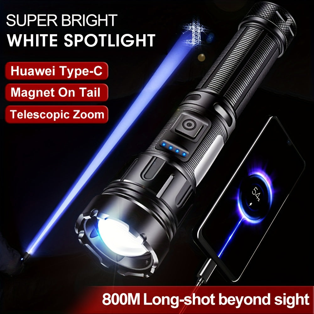 LED Flashlight with COB Work Light Rechargeable (5000LM)-4