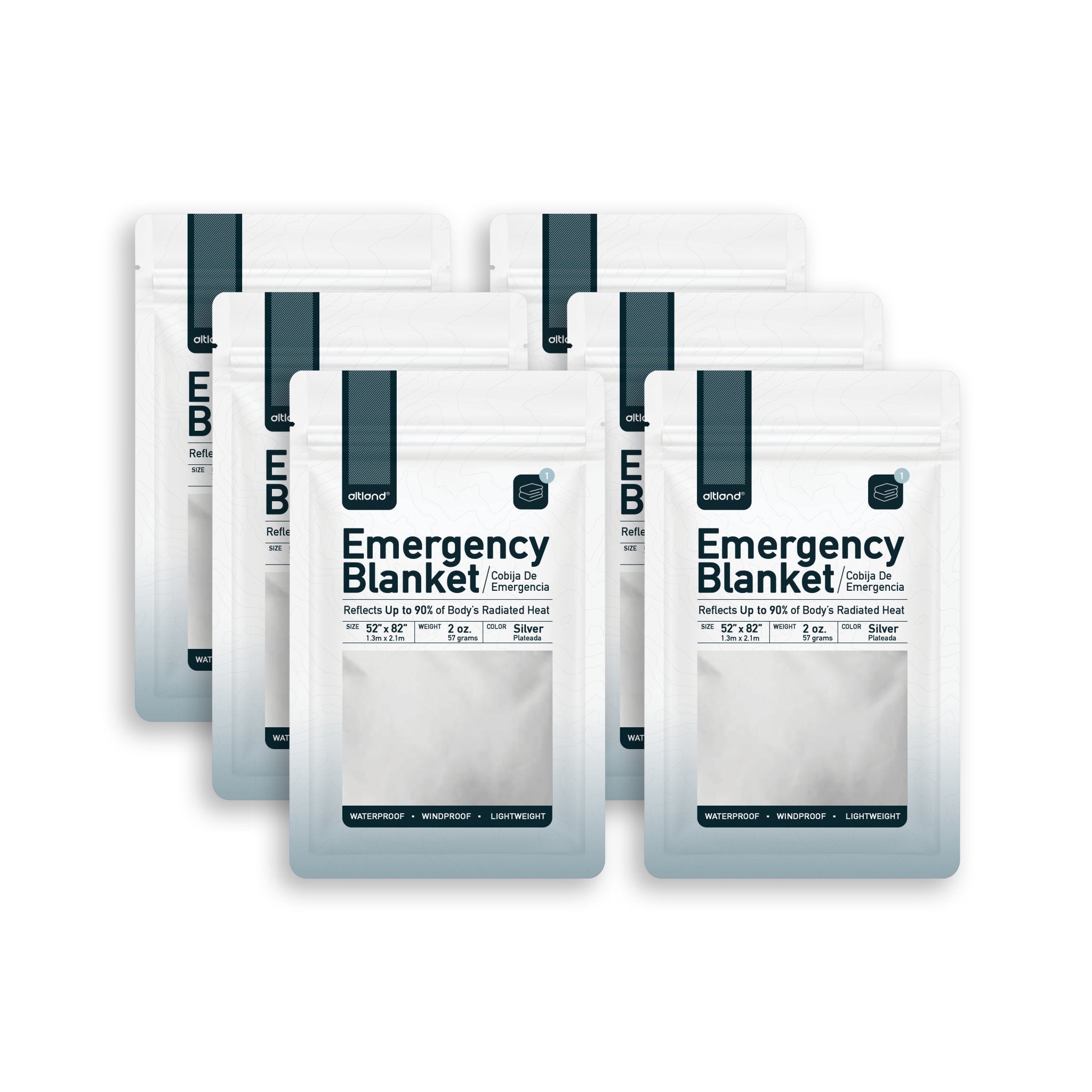 6 Pack of Emergency Blankets-1