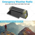 Solar Hand Crank Radio Emergency Weather 5000mAh Power Bank Charger Flash Light-3
