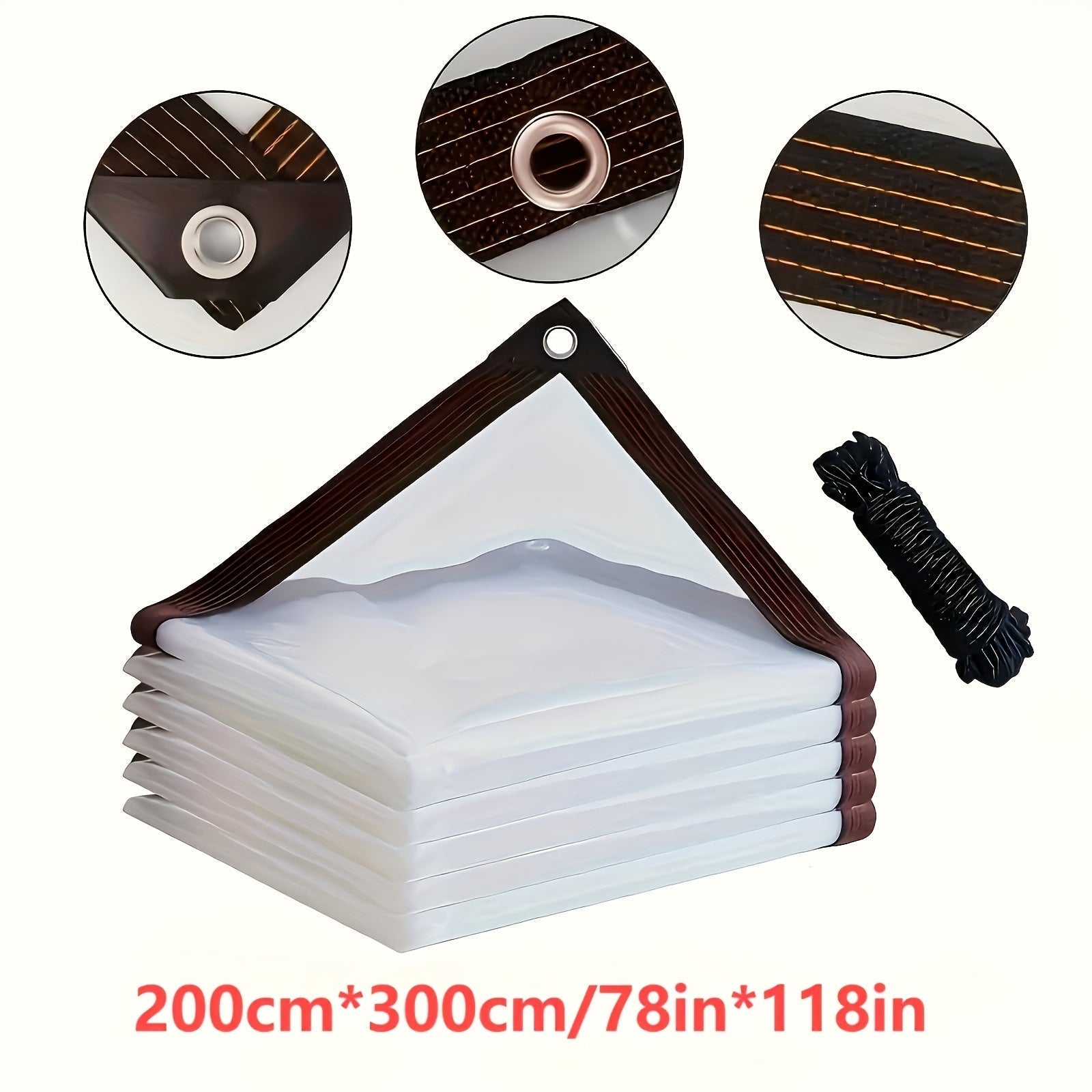 Transparent PVC Waterproof Tarpaulin for Outdoor Protection-3