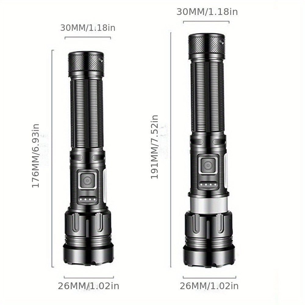 LED Flashlight with COB Work Light Rechargeable (5000LM)-3
