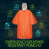 4-Pack Emergency Waterproof Rain Ponchos with Hood-2