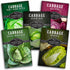 Cabbage Seed Collection - Red Acre, Golden Acres, Jersey Wakefield, Early Round Dutch & Michihili (Napa)
