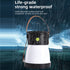 USB Multi-function Portable Rechargeable Solar Emergency Camping Lamp  Flashlight(Black)