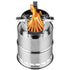 Portable Wood-Burning Camping Stove Silver-0
