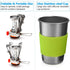 Camping Cookware Kit with Stove Green-2