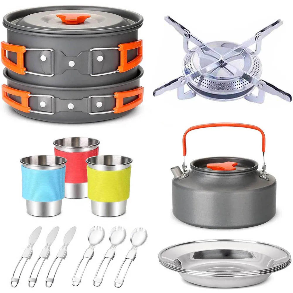 Camping Cookware Kit Orange-0