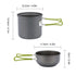 Camping Cookware Kit with Stove Green-1
