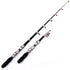 36cm Portable Telescopic Sea Fishing Rod Mini Fishing Pole, Extended Length : 2.1m, Black Clip Reel Seat