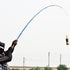 36cm Portable Telescopic Sea Fishing Rod Mini Fishing Pole, Extended Length : 2.1m, Blue Clip Reel Seat