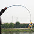 36cm Portable Telescopic Sea Fishing Rod Mini Fishing Pole, Extended Length : 2.1m, Blue Clip Reel Seat