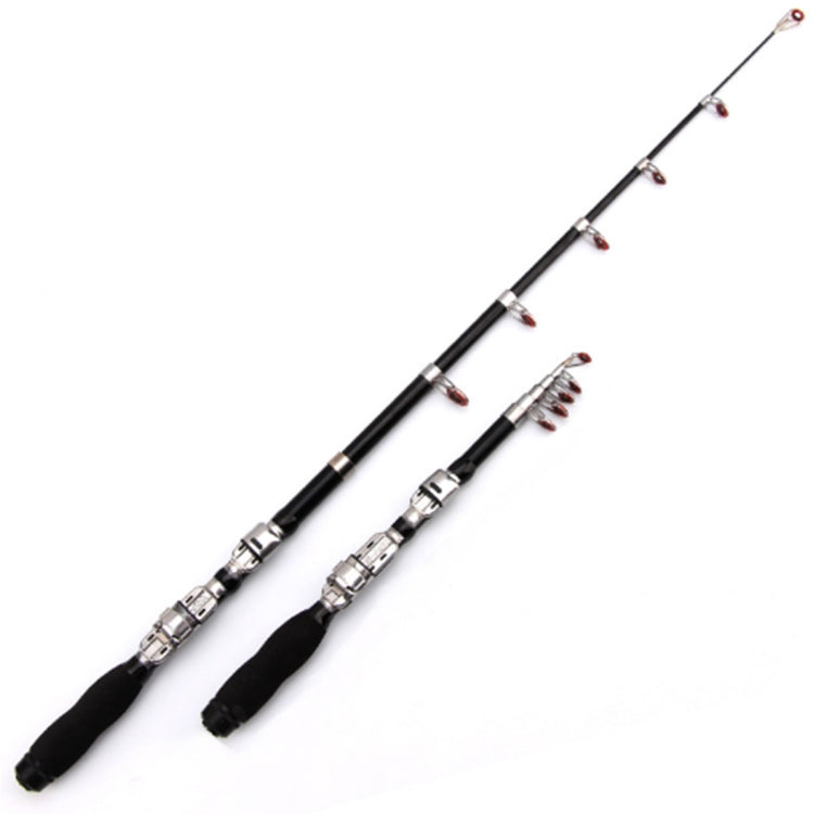 32cm Portable Telescopic Sea Fishing Rod Mini Fishing Pole, Extended Length : 1.5m, Black Clip Reel Seat