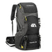 50L Waterproof Travel Backpack Rucksack Black-0