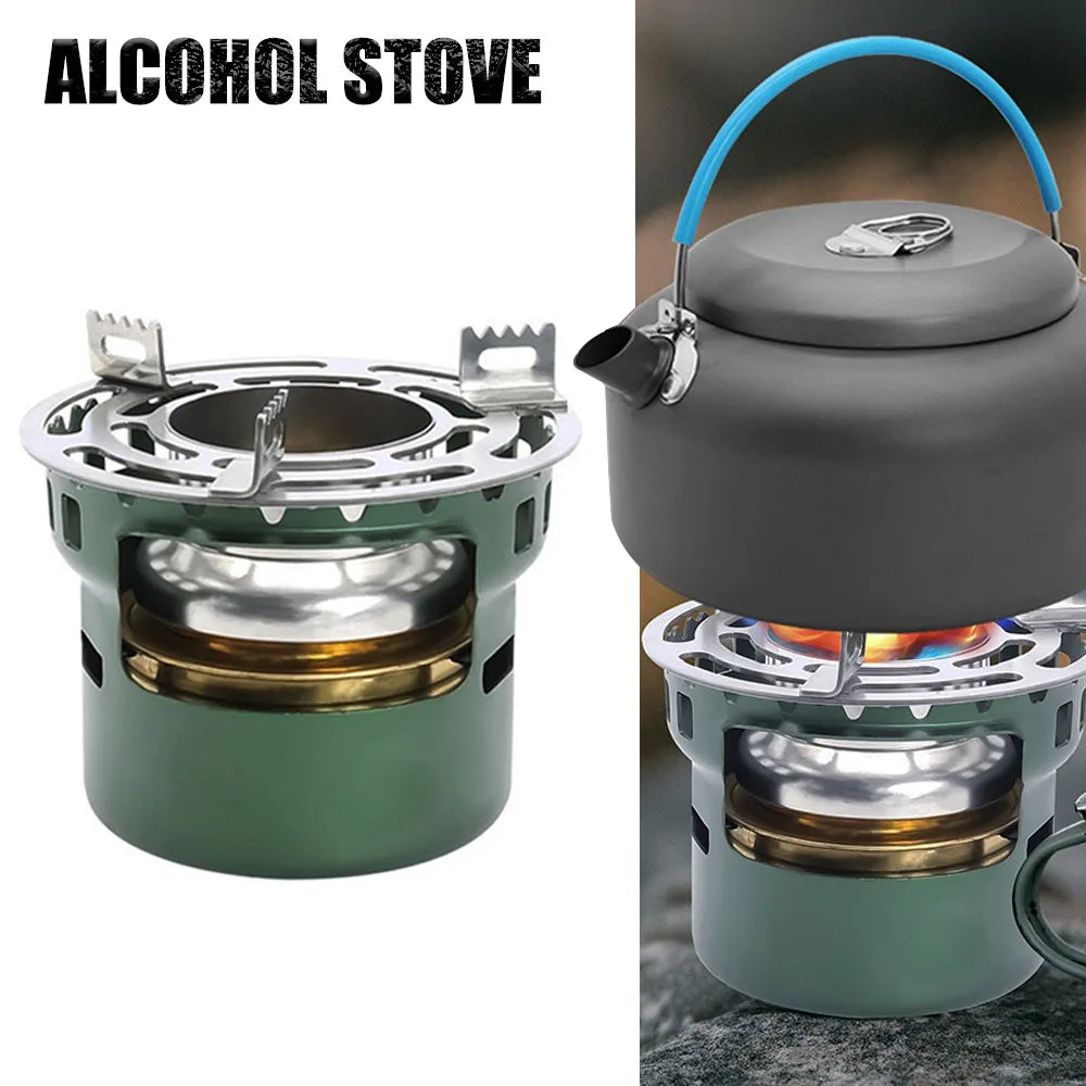 Portable Outdoor Alcohol Stove Green-2