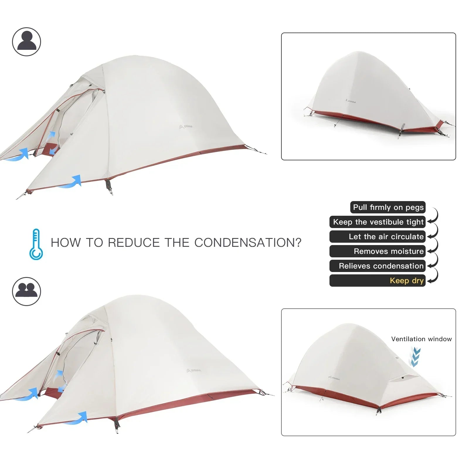 NNEOBA Ultralight Camping Tent Backpack Tent-4
