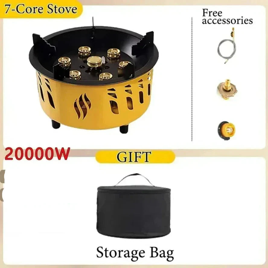 20000W Camping Stove 7-Core Yellow-1