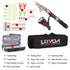 NNEOBA 2.1m / 2.3m Telescopic Fishing Rod & Reel Combo Full Kit Black-2