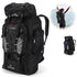 80L Travel Backpack Waterproof Outdoor Pack Black-2