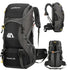NNEOBA 50L Waterproof Travel Backpack Rucksack Black-1