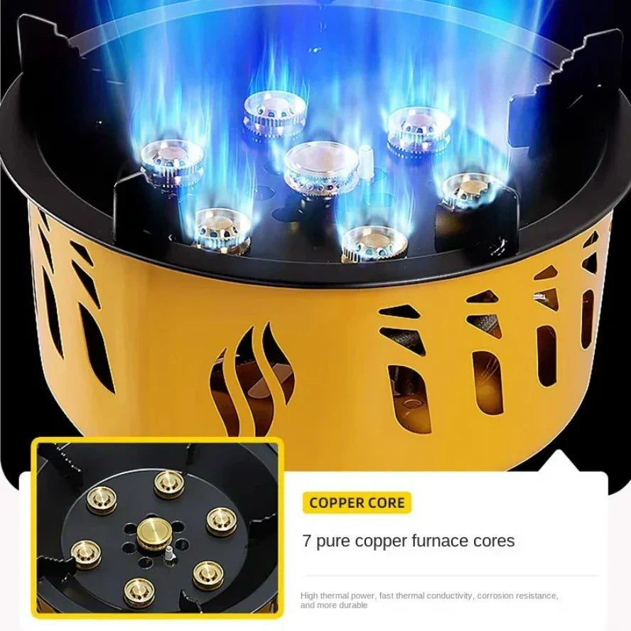 20000W Camping Stove 7-Core Yellow-4