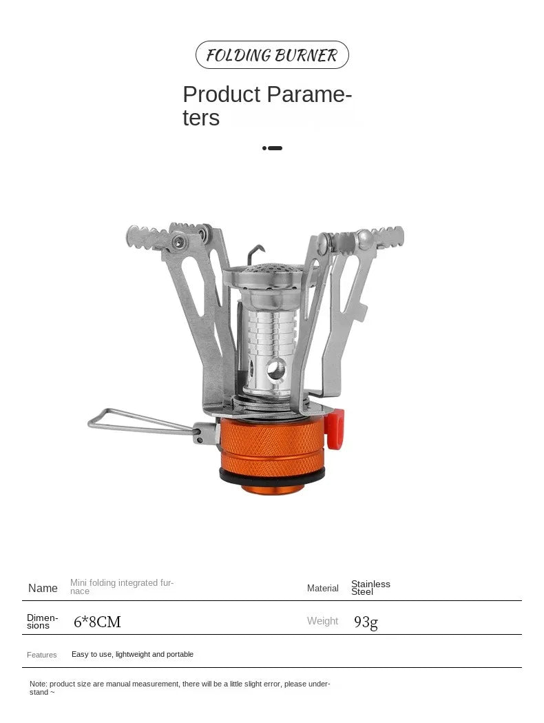 3000W Foldable Camping Gas Stove Silver-1