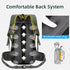 NNEOBA 50L Waterproof Travel Backpack Rucksack Black-4