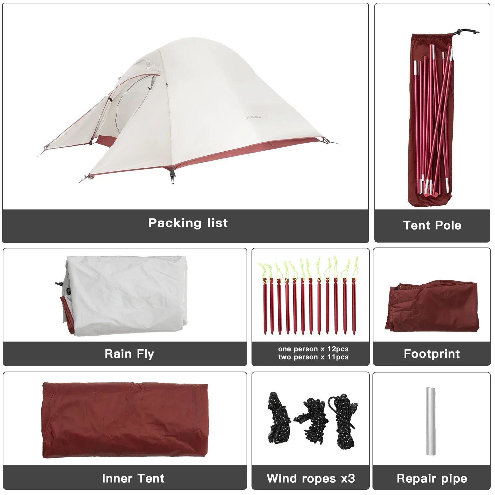 NNEOBA Ultralight Camping Tent Backpack Tent-3