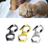 Women Men Safety Survival Ring Tool Self Defence Stainless Steel Finger Defense Ring(Black)